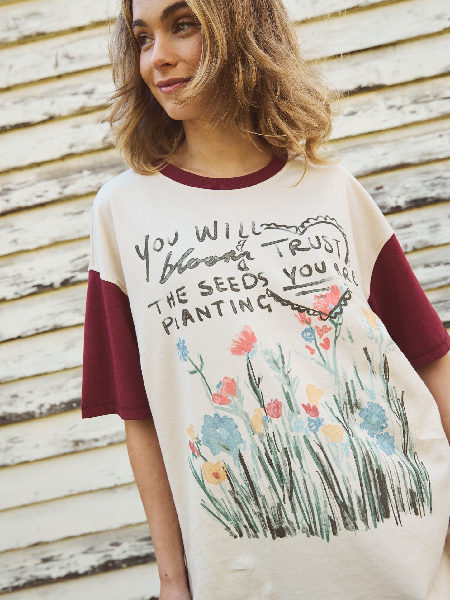 Trust The Seeds Tee - Vintage White
