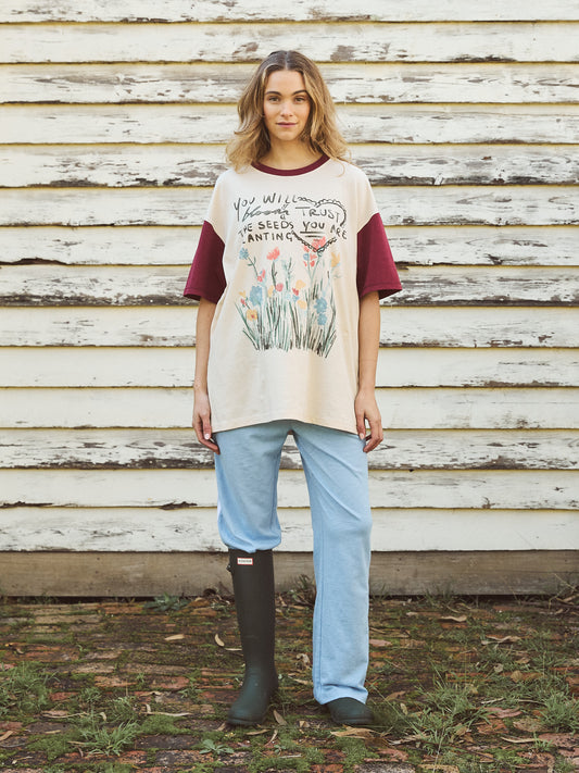 Trust The Seeds Tee - Vintage White