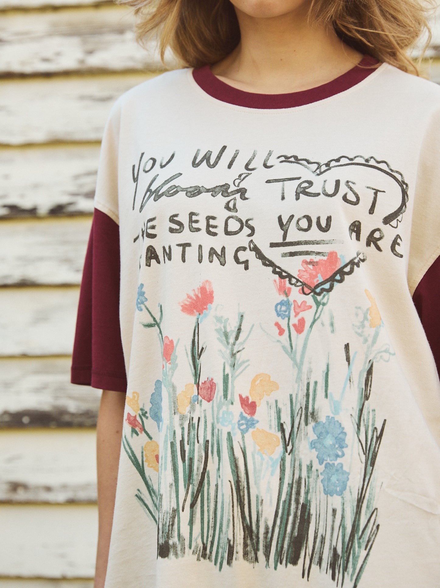 Trust The Seeds Tee - Vintage White