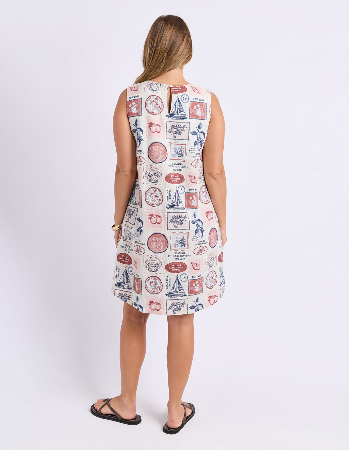 French Riviera Dress - French Riviera Print