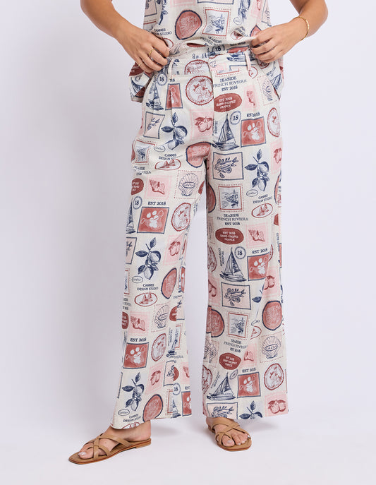 French Riviera Pants - French Riviera Print