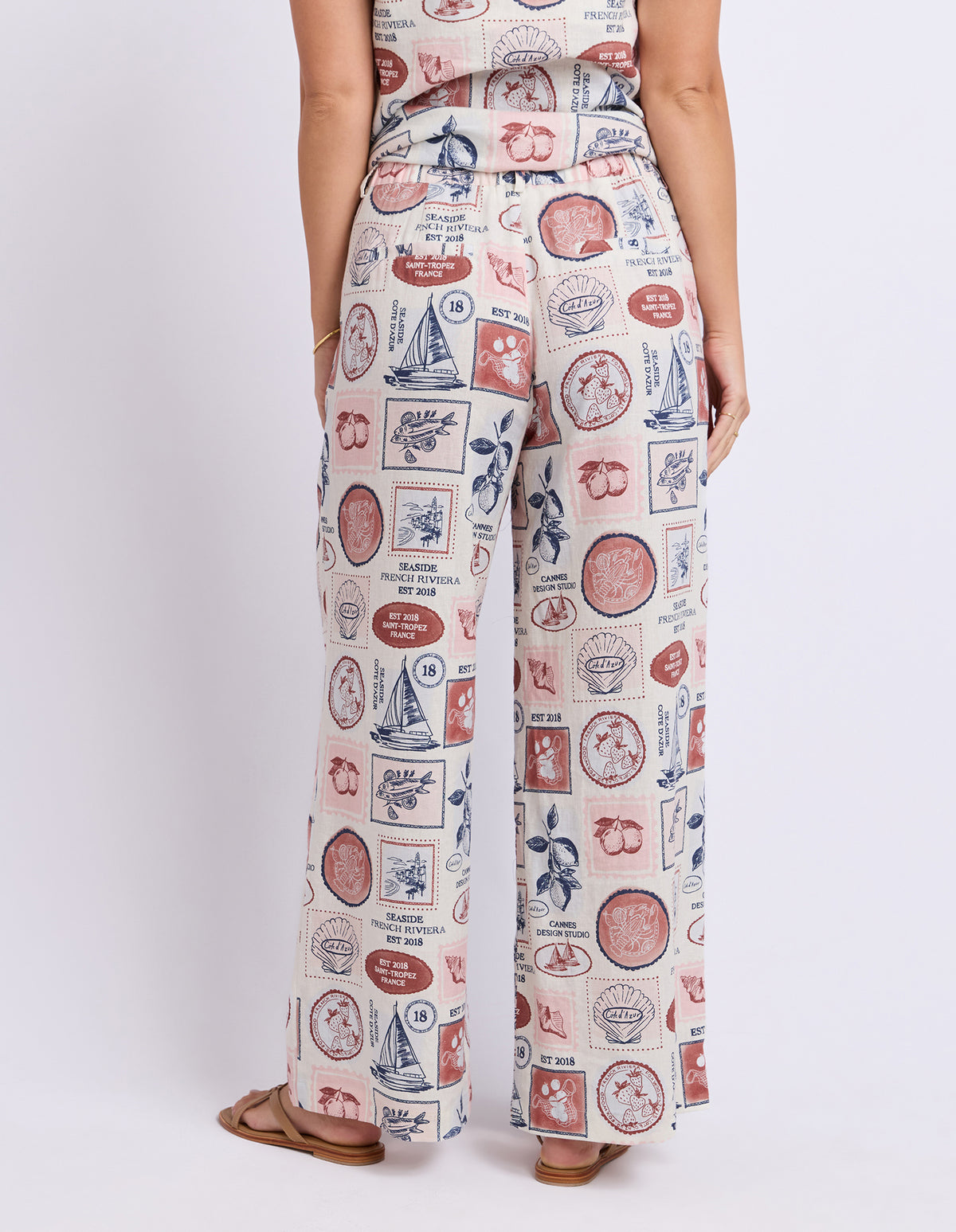 French Riviera Pants - French Riviera Print