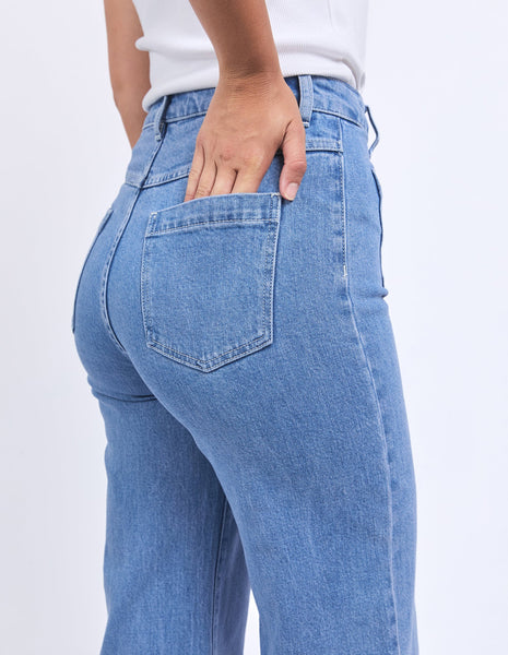 Sarah Crop Jeans - Light Blue