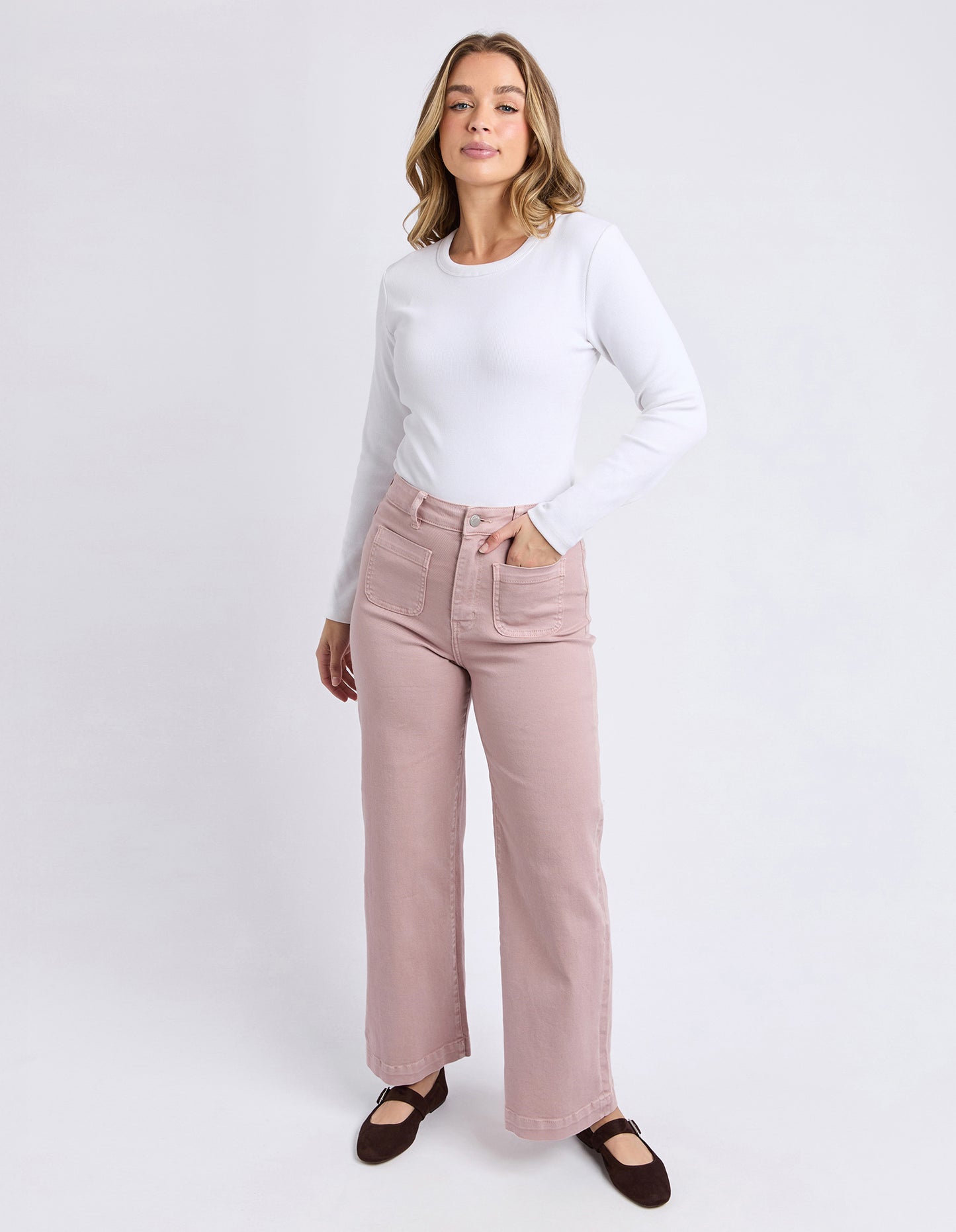 Sarah Wide Leg Jeans - Woodrose