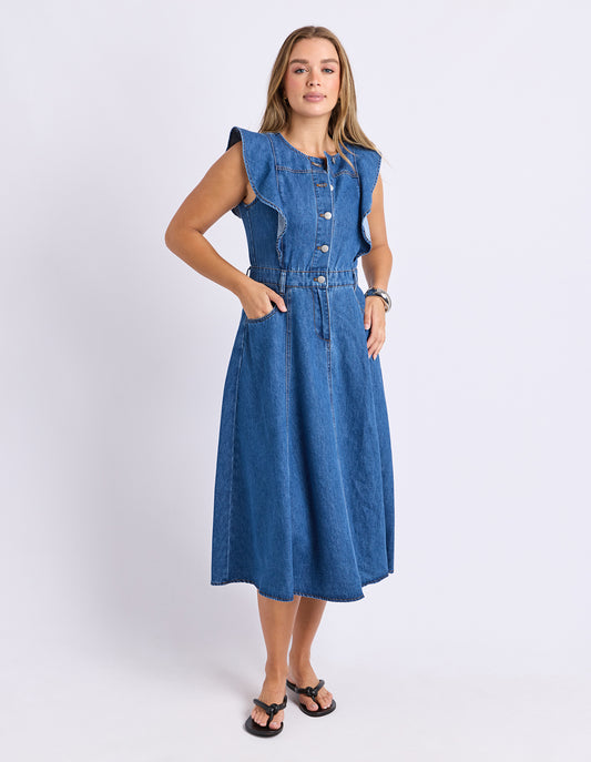 Amity Denim Dress - Mid Blue