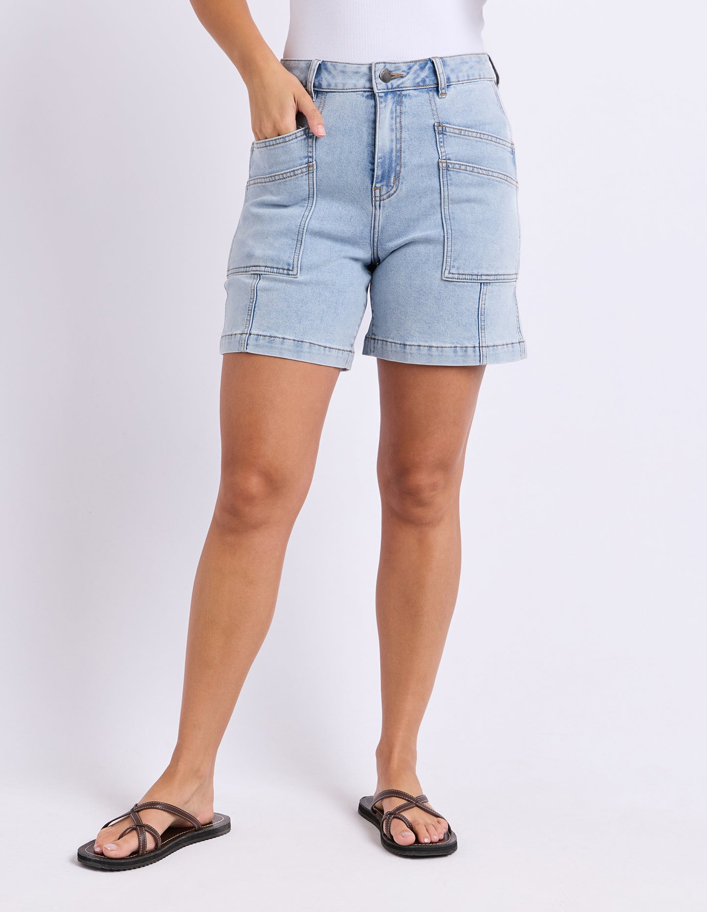 Balmy Shorts - Pale Blue Wash