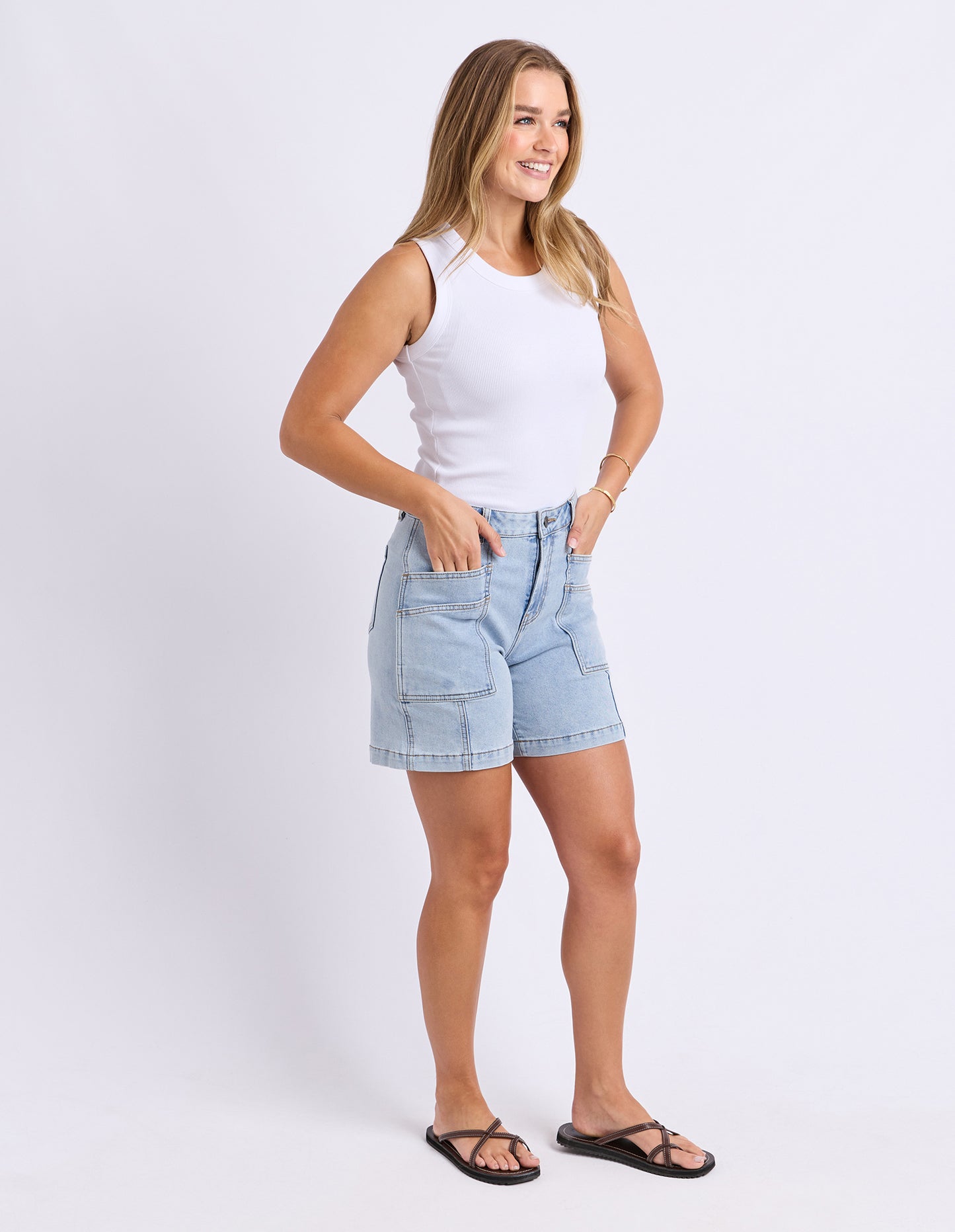 Balmy Shorts - Pale Blue Wash