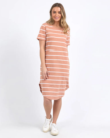 Bay Stripe Dress - Clay