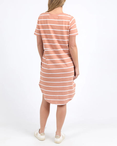 Bay Stripe Dress - Clay