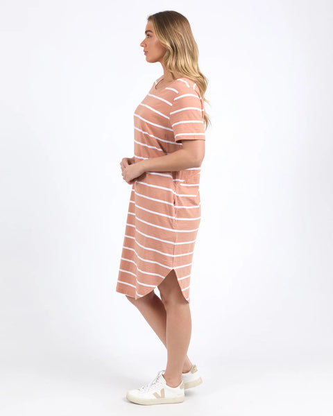 Bay Stripe Dress - Clay