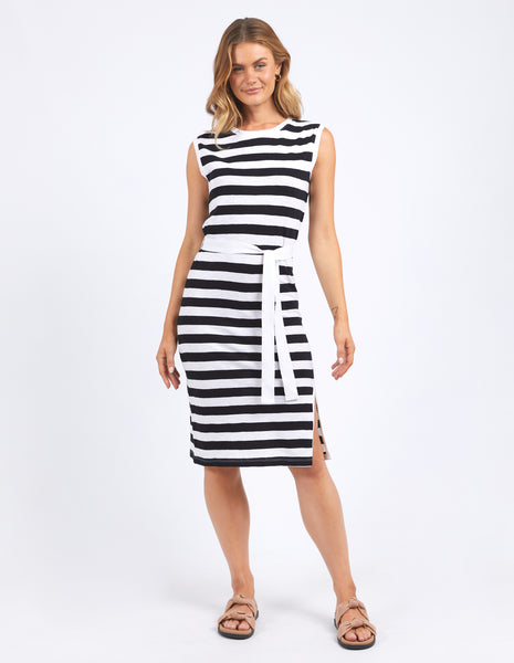 Bondi Dress Stripe - Black