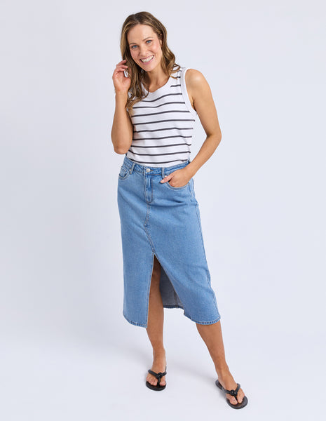 Iris Stripe Tank - White