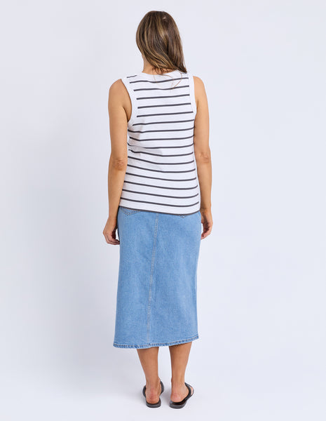 Iris Stripe Tank - White