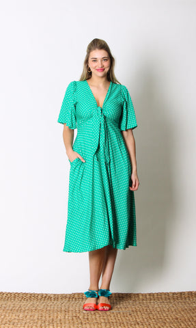Texas Dress - Green Spot