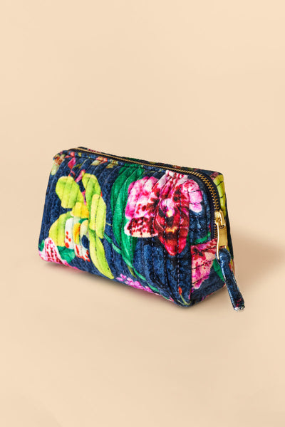 Exotic Evening Quilted Vanity Bag - Ink