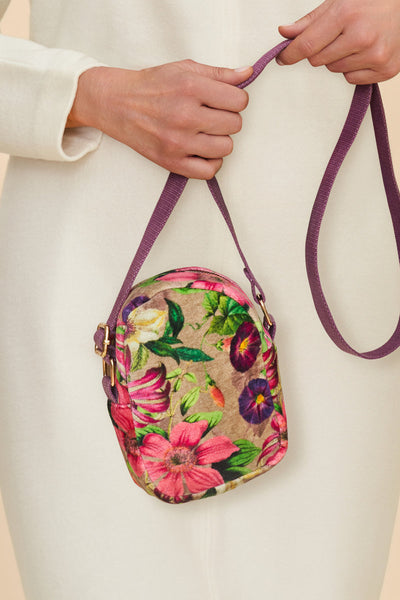 Botanicals Velvet Crossbody Bag