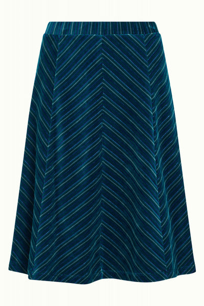 Juno Midi Skirt - Moda Velour & Glitter Stripe