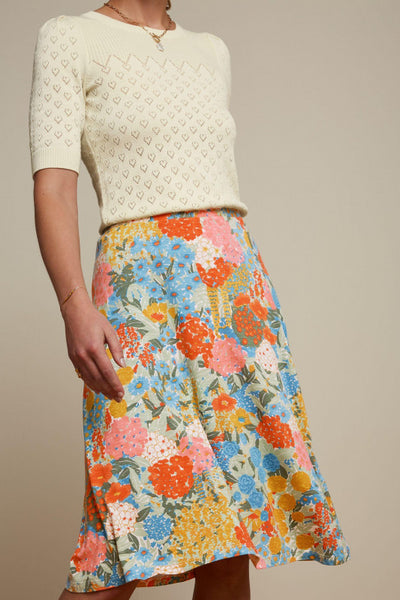 Juno Midi Skirt - Artemisa Floral Print