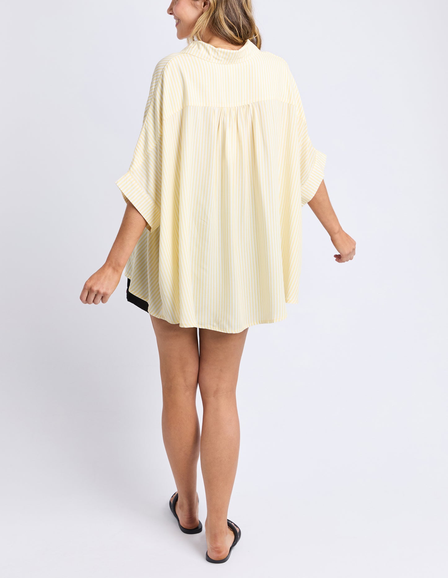 Luna Shirt - Pale Banana Stripe
