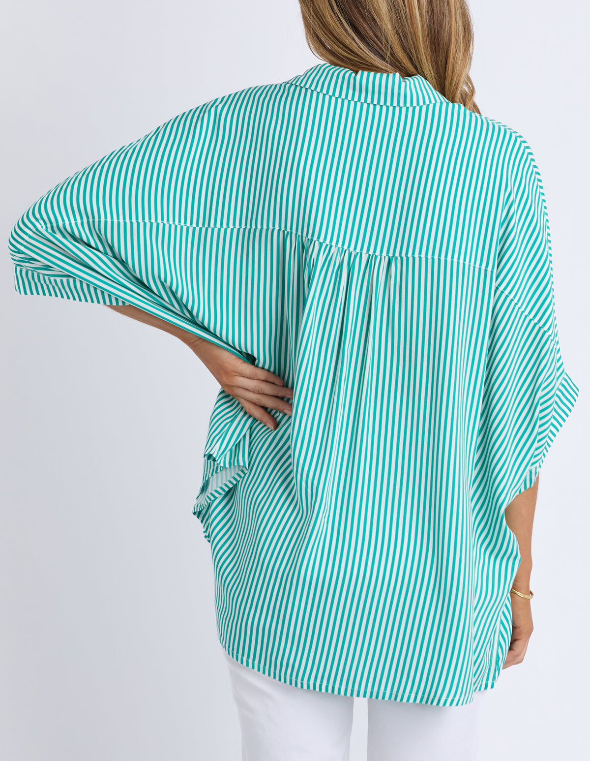 Luna Shirt - Irish Green Stripe