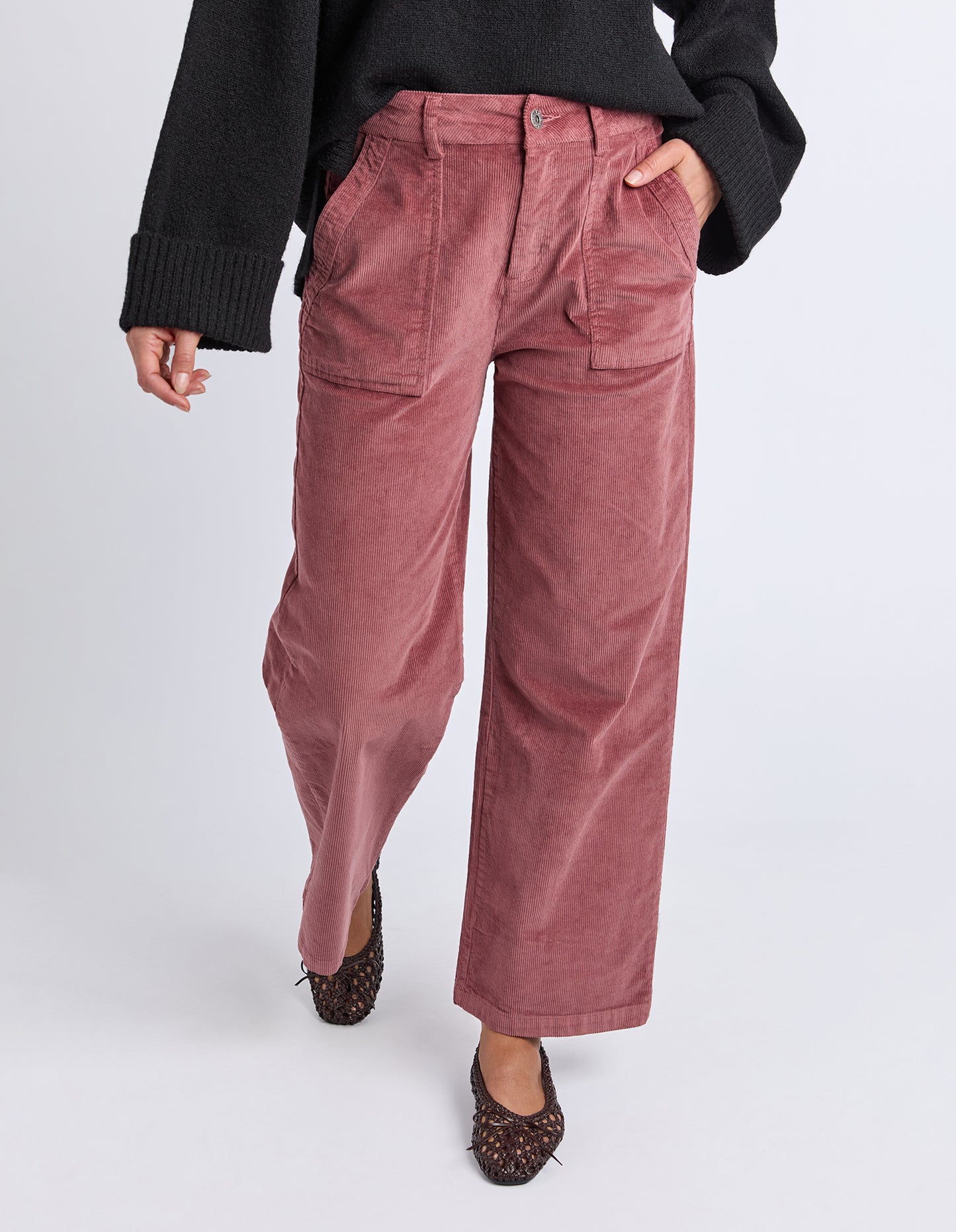 Cassie Cord Pants - Dusty Pink