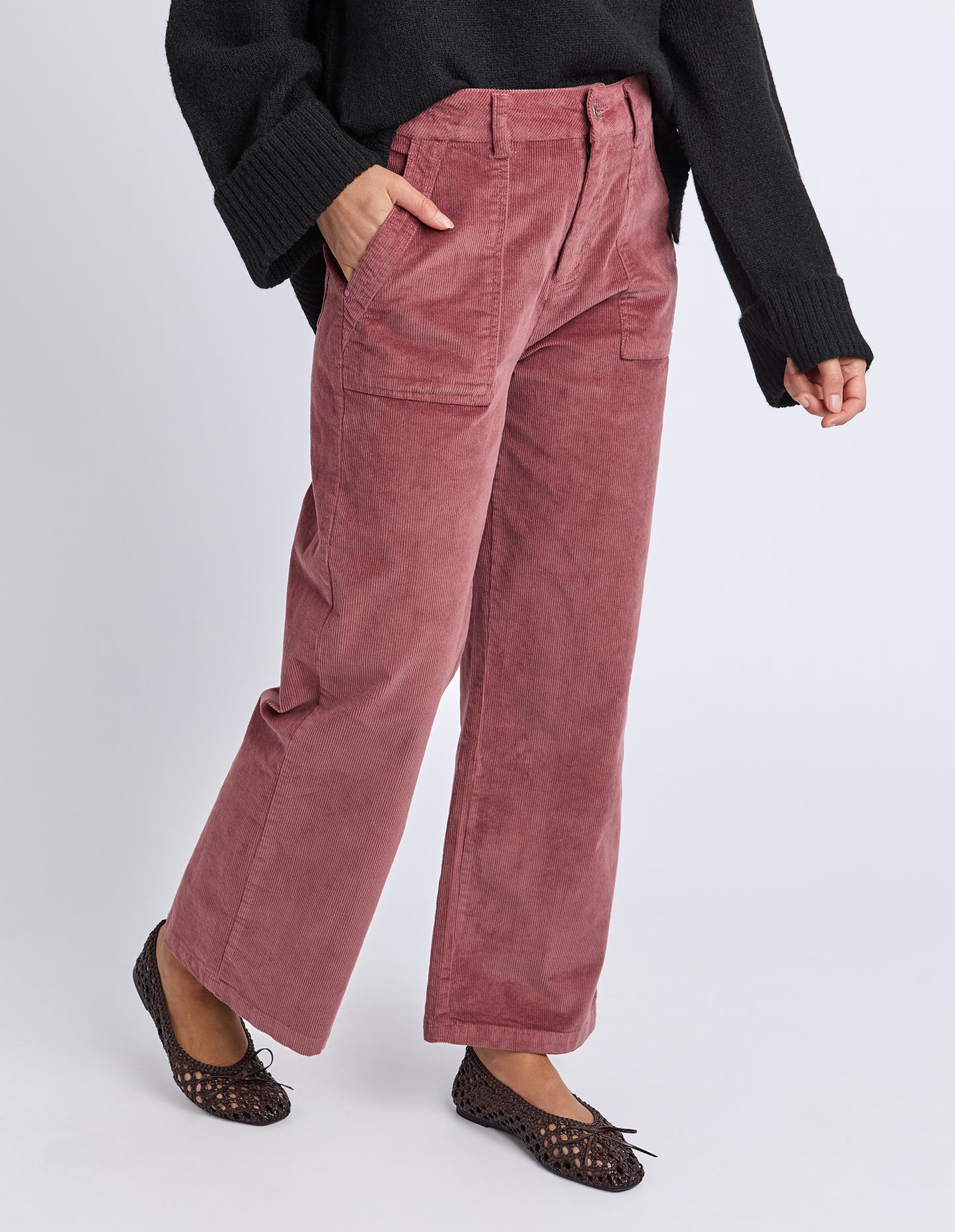 Cassie Cord Pants - Dusty Pink