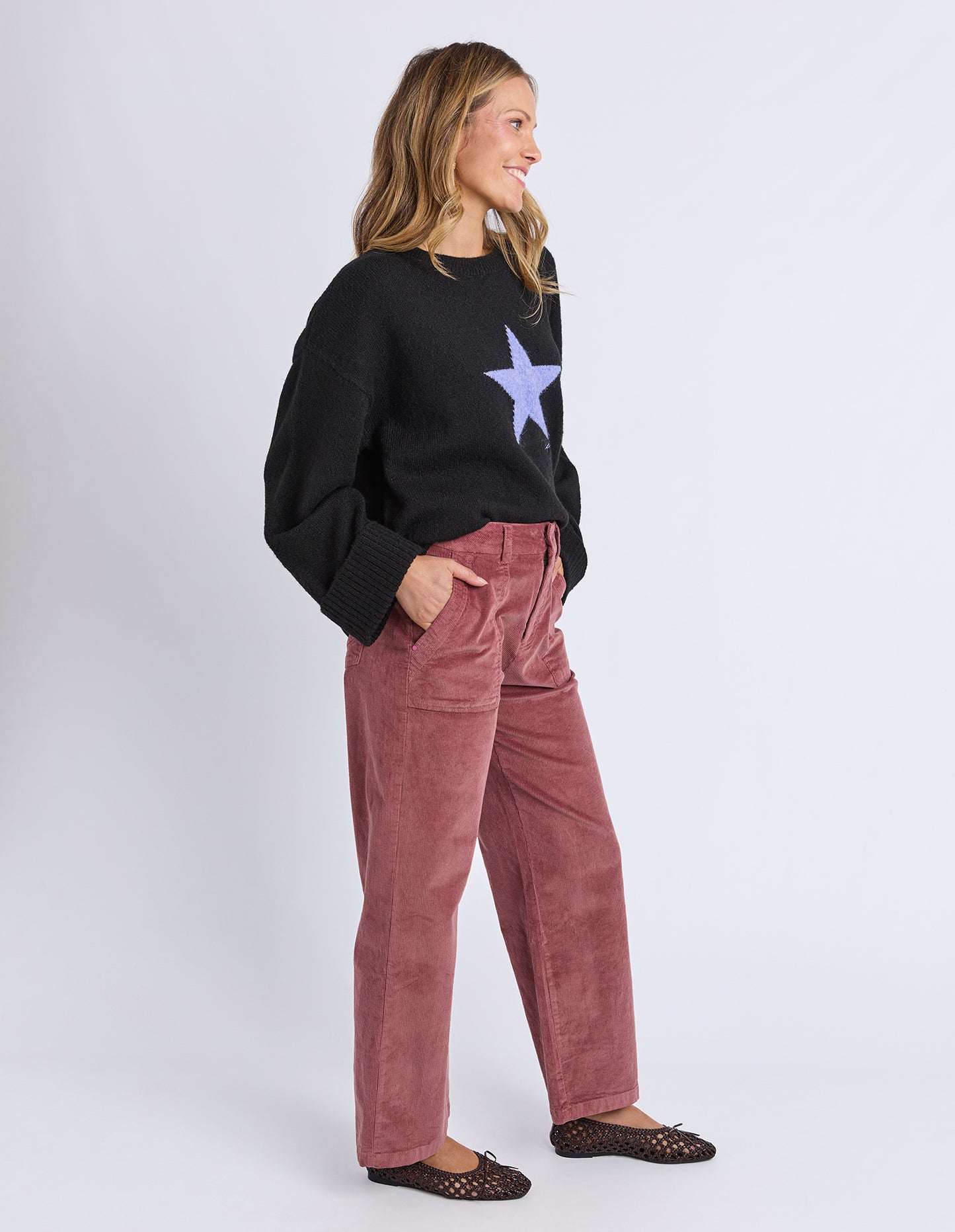 Cassie Cord Pants - Dusty Pink