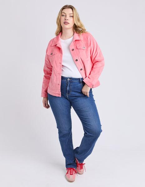 Fluer Cord Jacket - Charm Pink