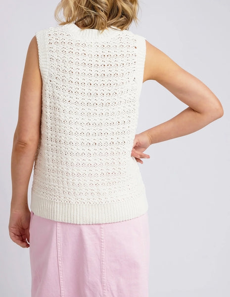 Janey Knit Vest - Pearl