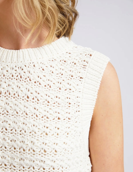 Janey Knit Vest - Pearl