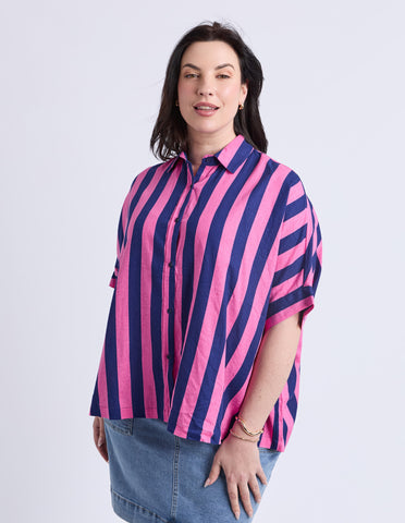 Palermo Stripe Shirt - Pink/Blue