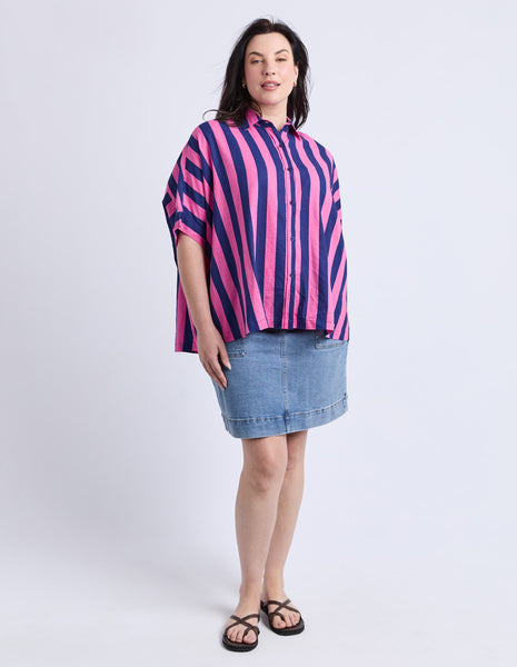 Palermo Stripe Shirt - Pink/Blue