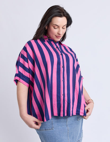 Palermo Stripe Shirt - Pink/Blue