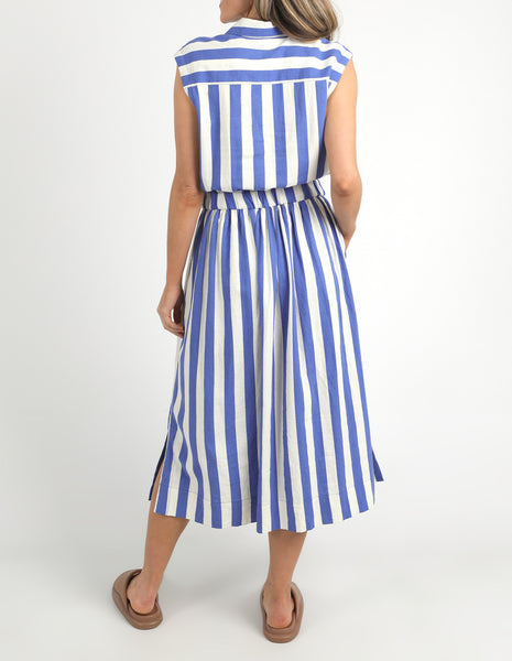 Palermo Stripe Dress - Royal Blue