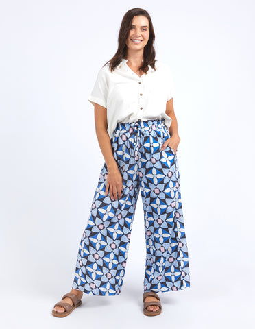 Painted Tile Pants - Navy