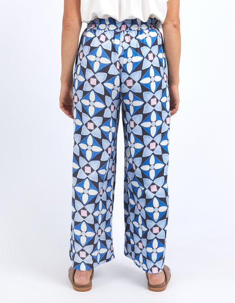 Painted Tile Pants - Navy