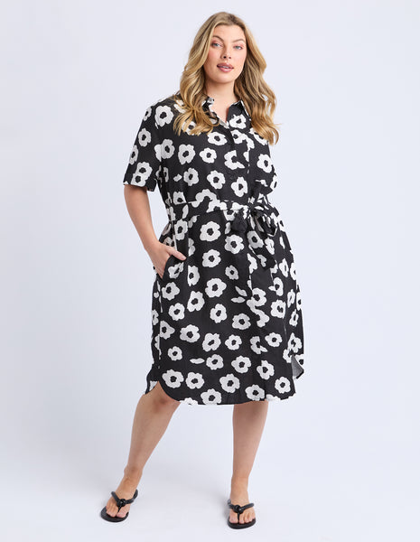 Azalea Shirt Dress - Navy