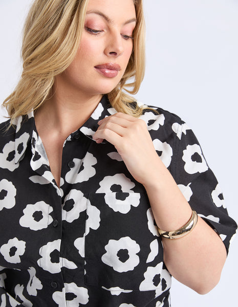 Azalea Shirt Dress - Navy