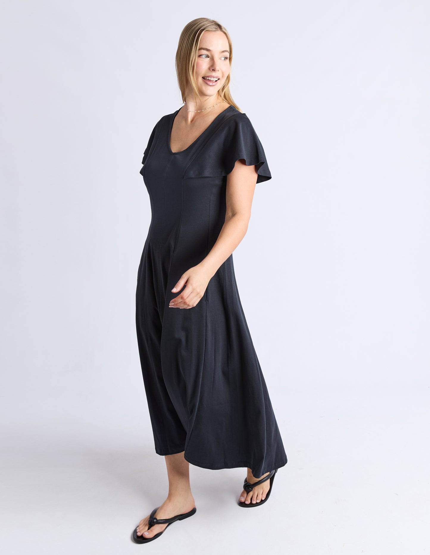 Grace Jersey Dress - Black
