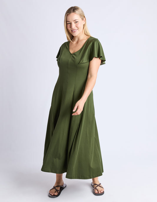 Grace Jersey Dress - Khaki