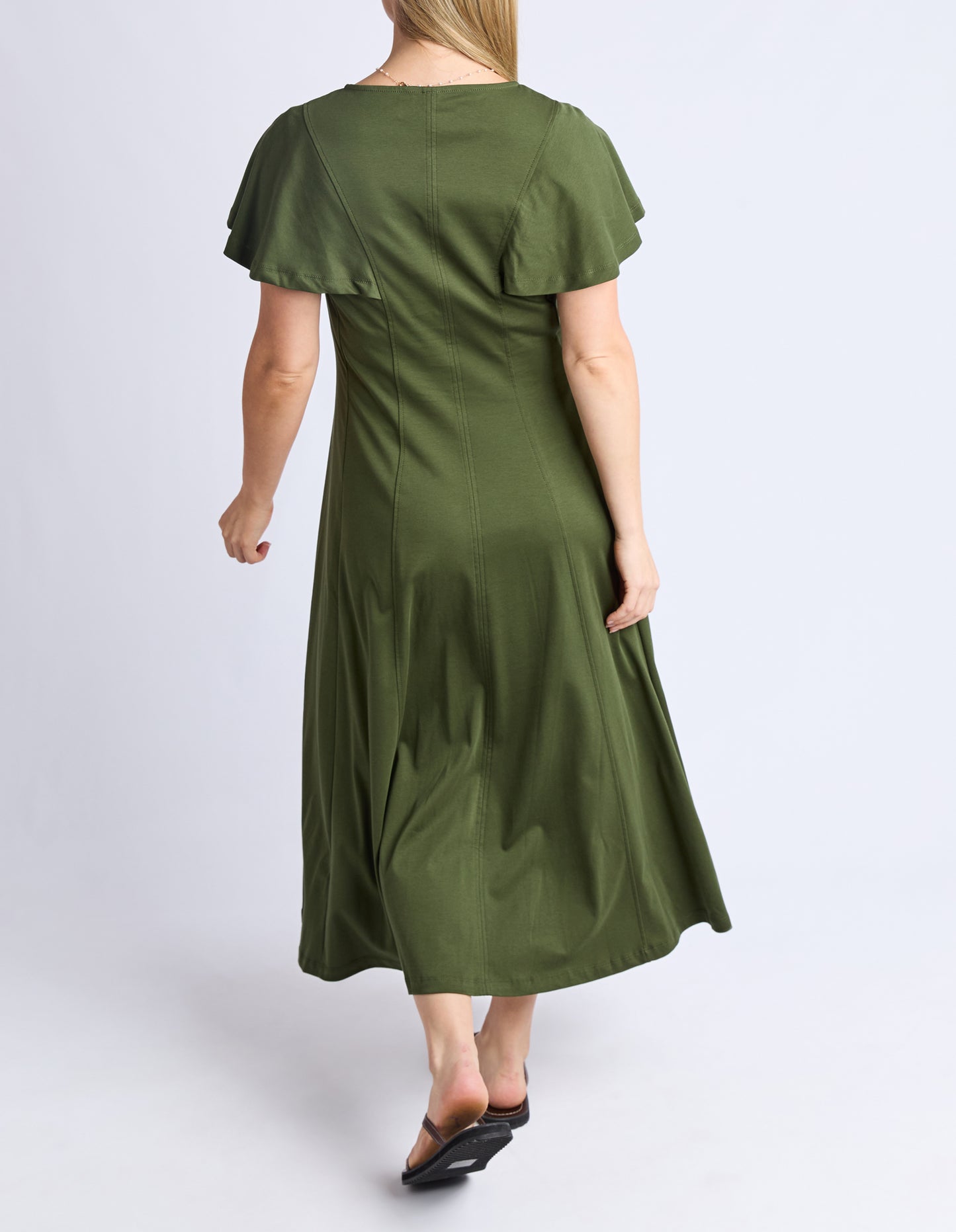 Grace Jersey Dress - Khaki