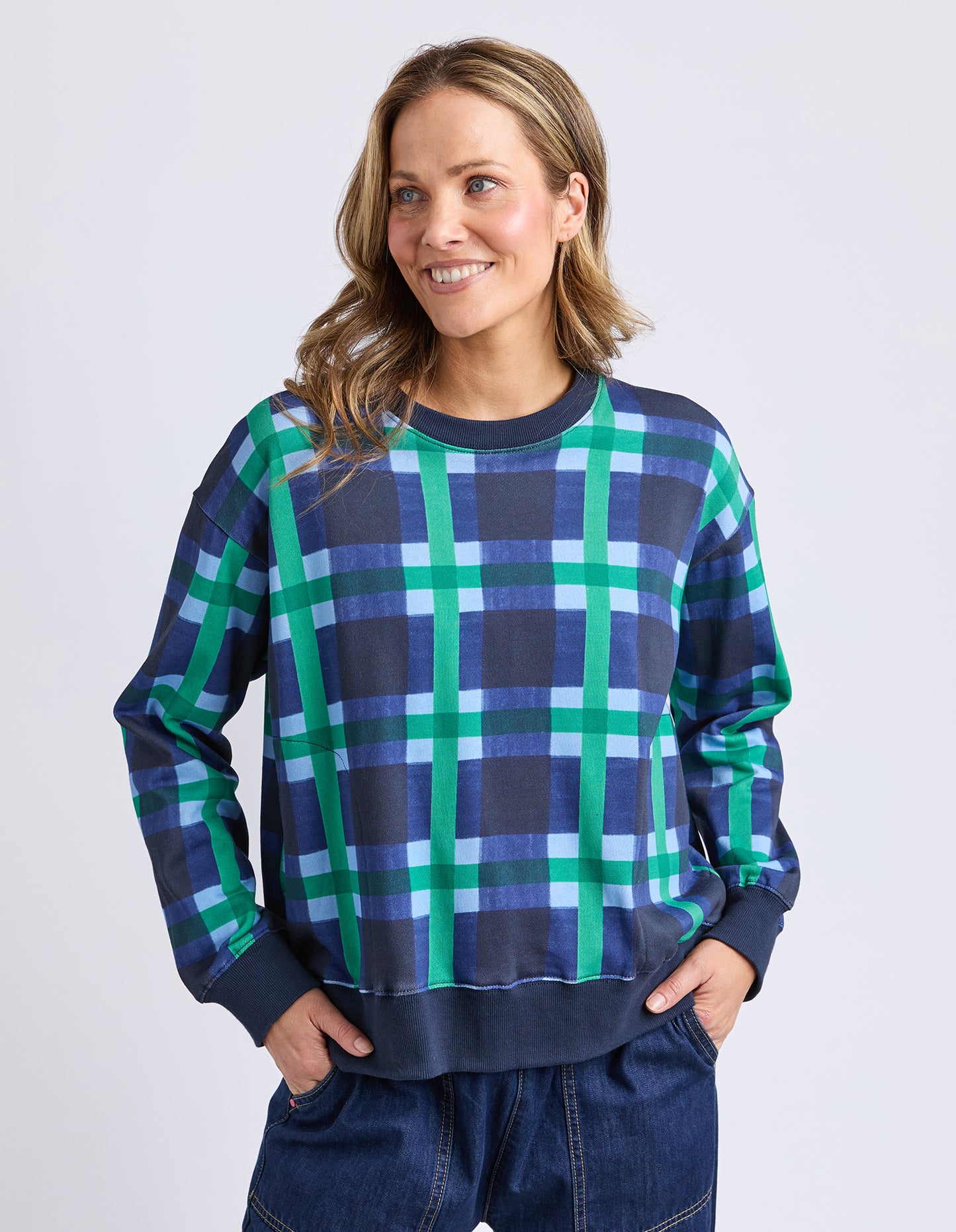 Bari Crew - Blue Check