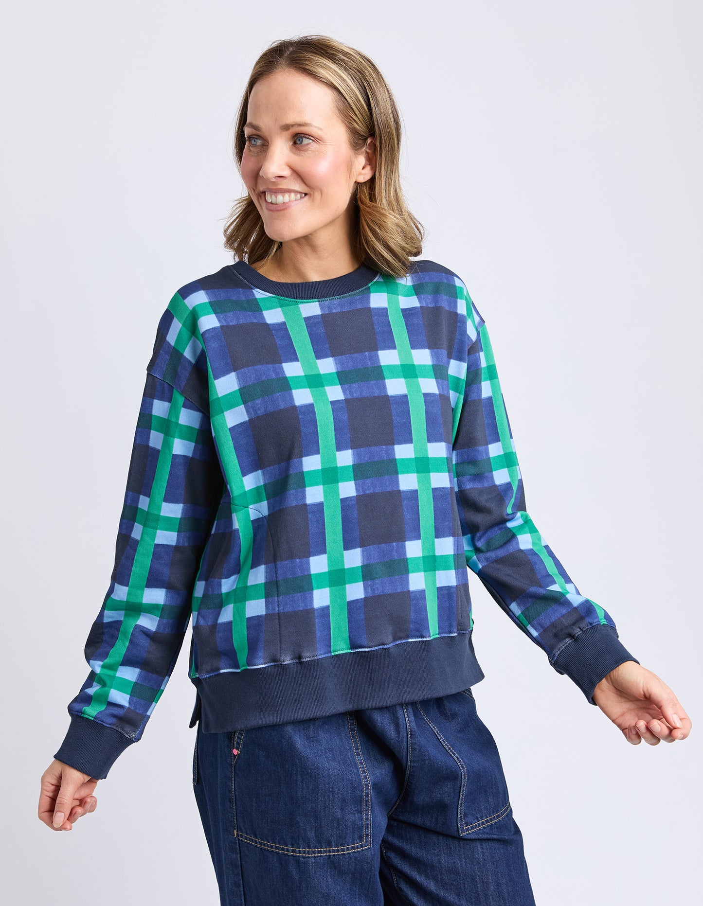 Bari Crew - Blue Check