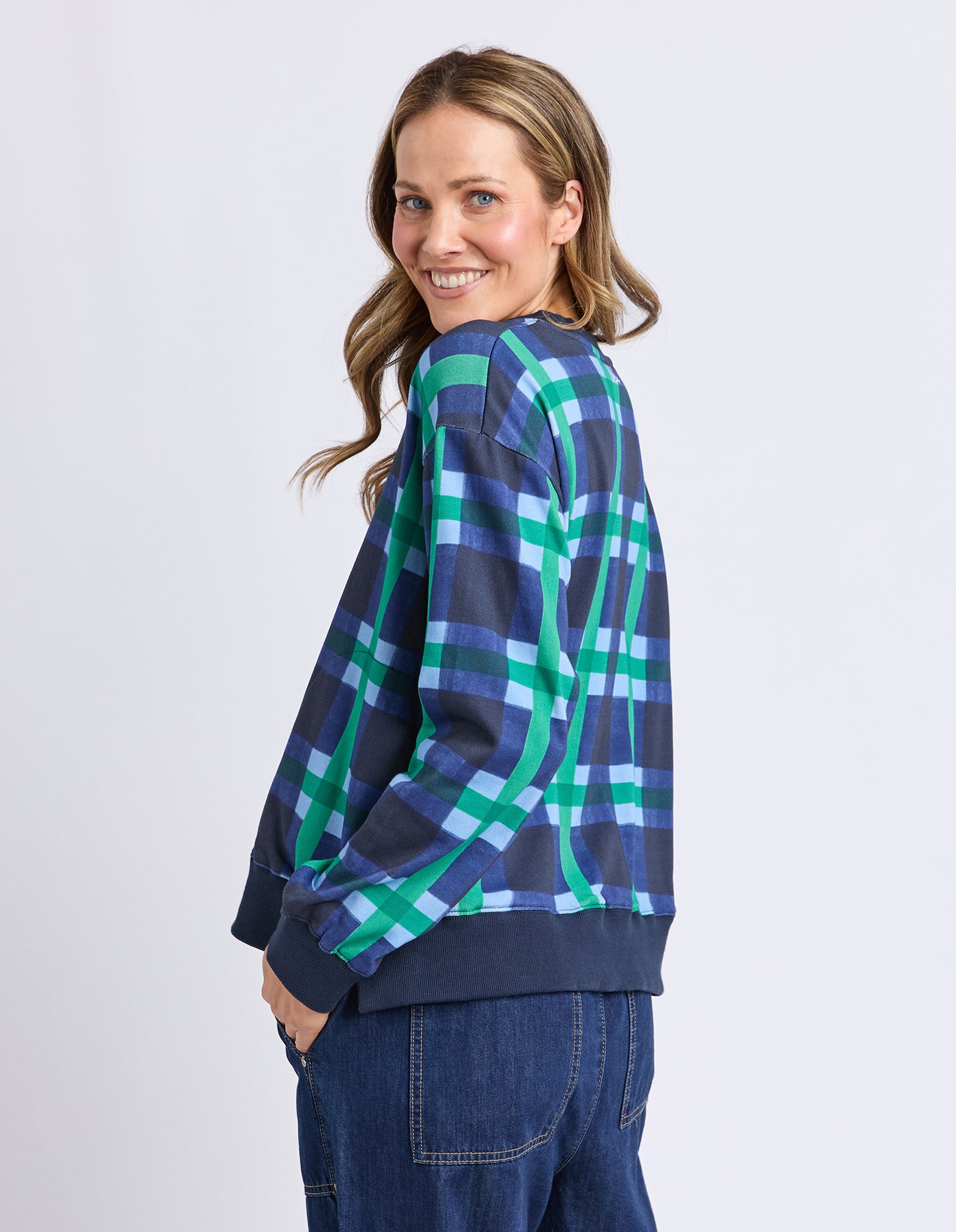 Bari Crew - Blue Check