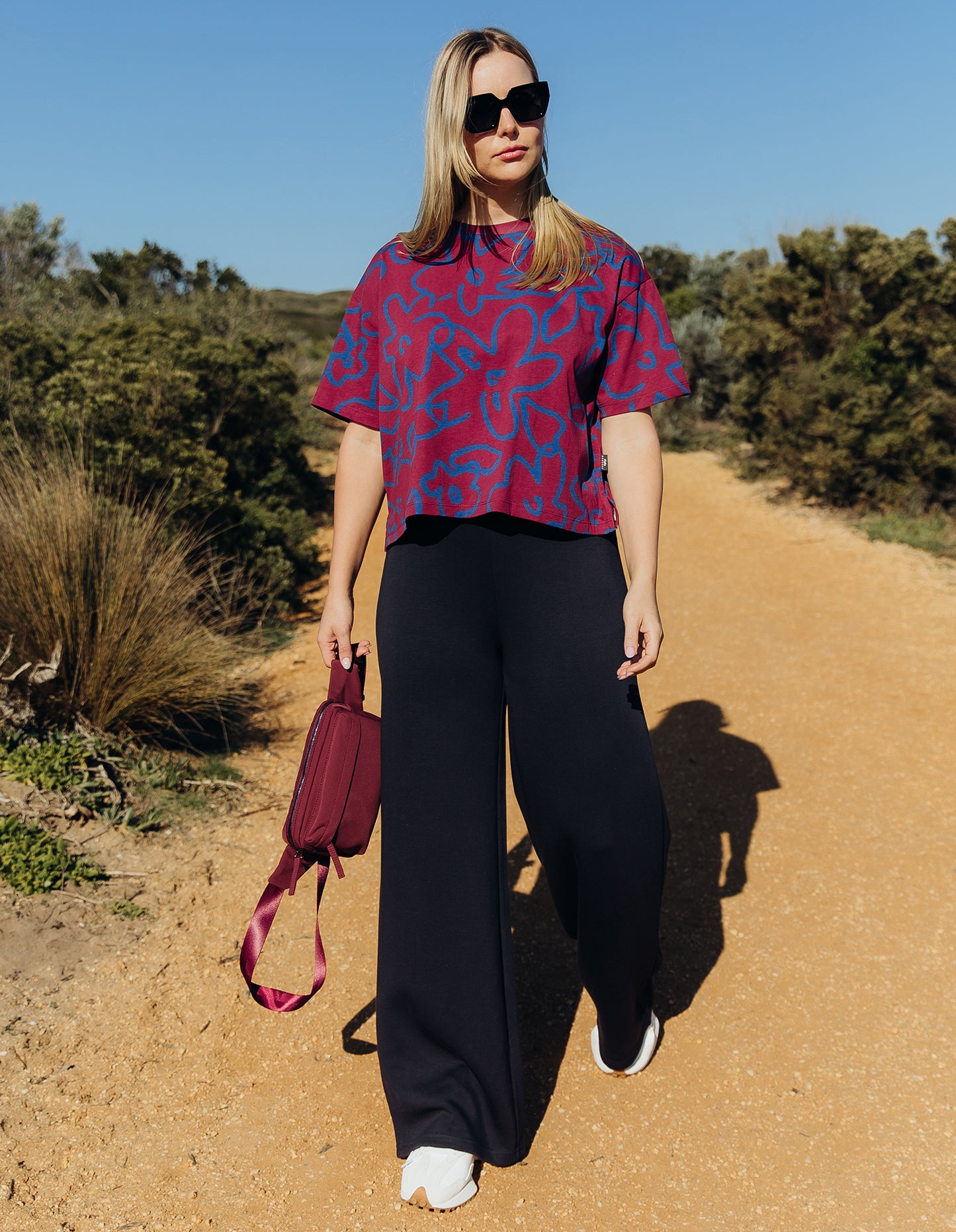 Elm Freedom Floral Tee - Plum