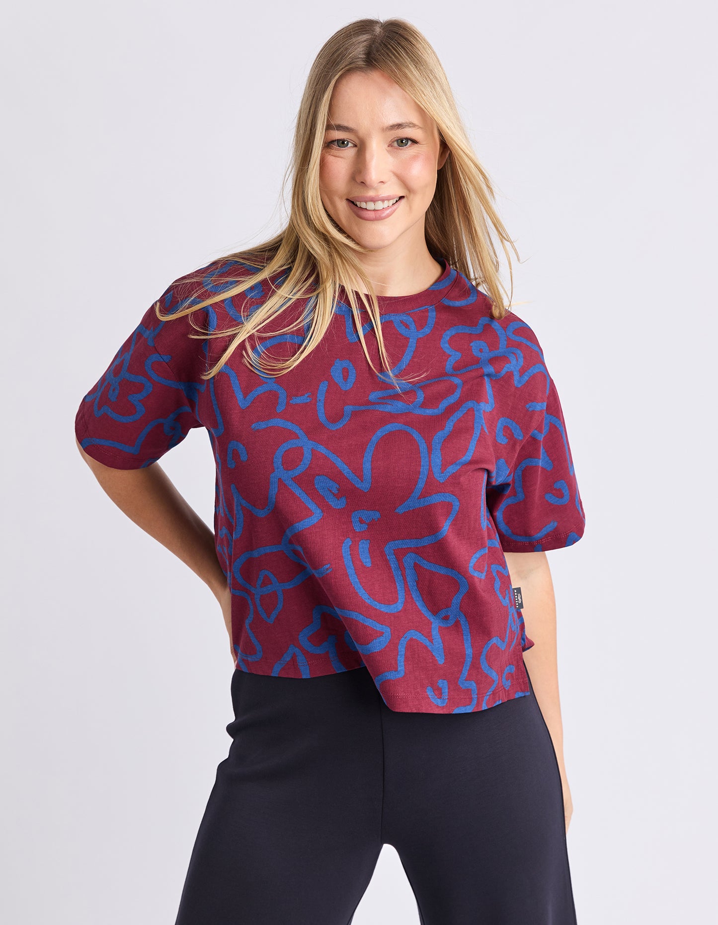 Elm Freedom Floral Tee - Plum