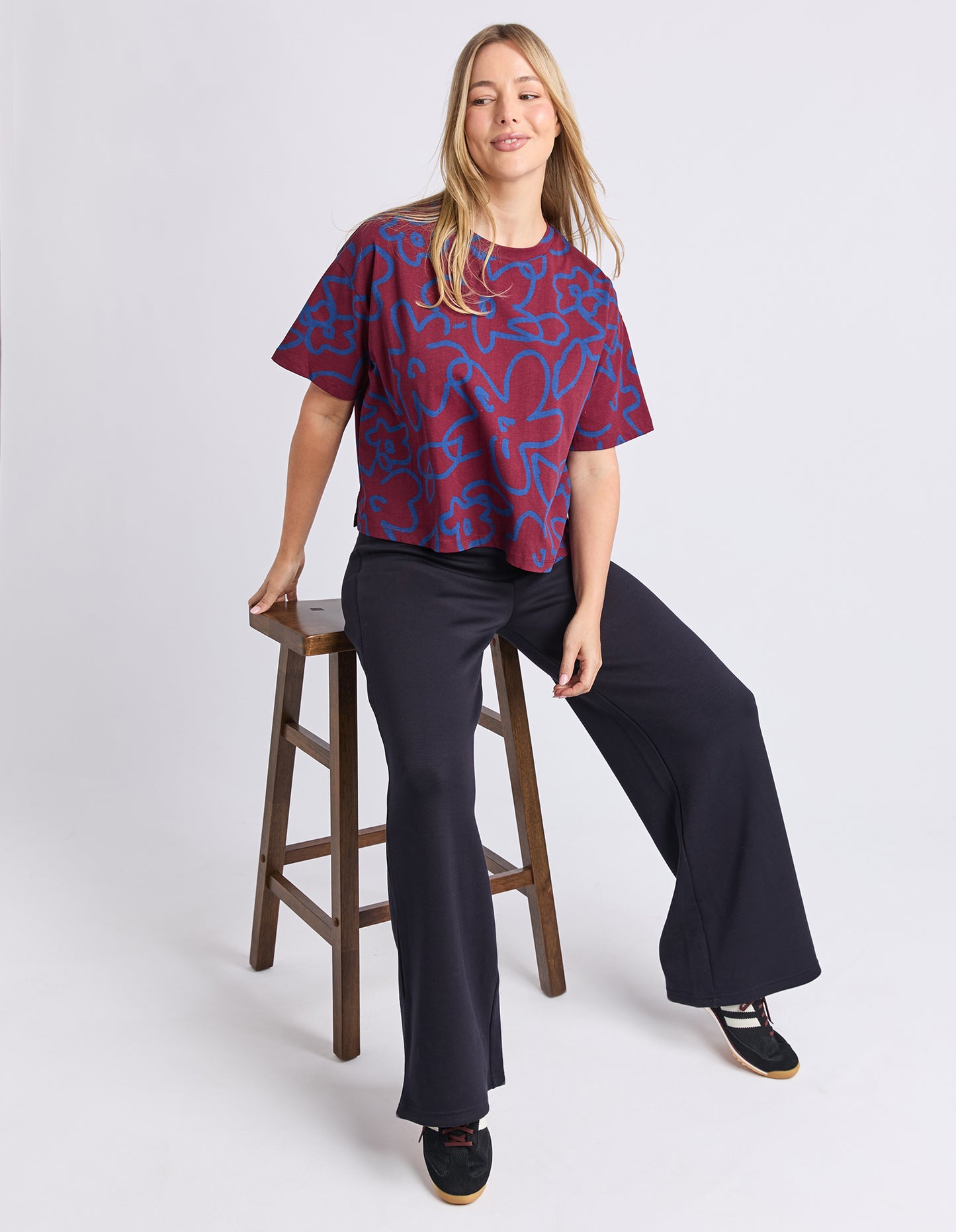 Elm Freedom Floral Tee - Plum