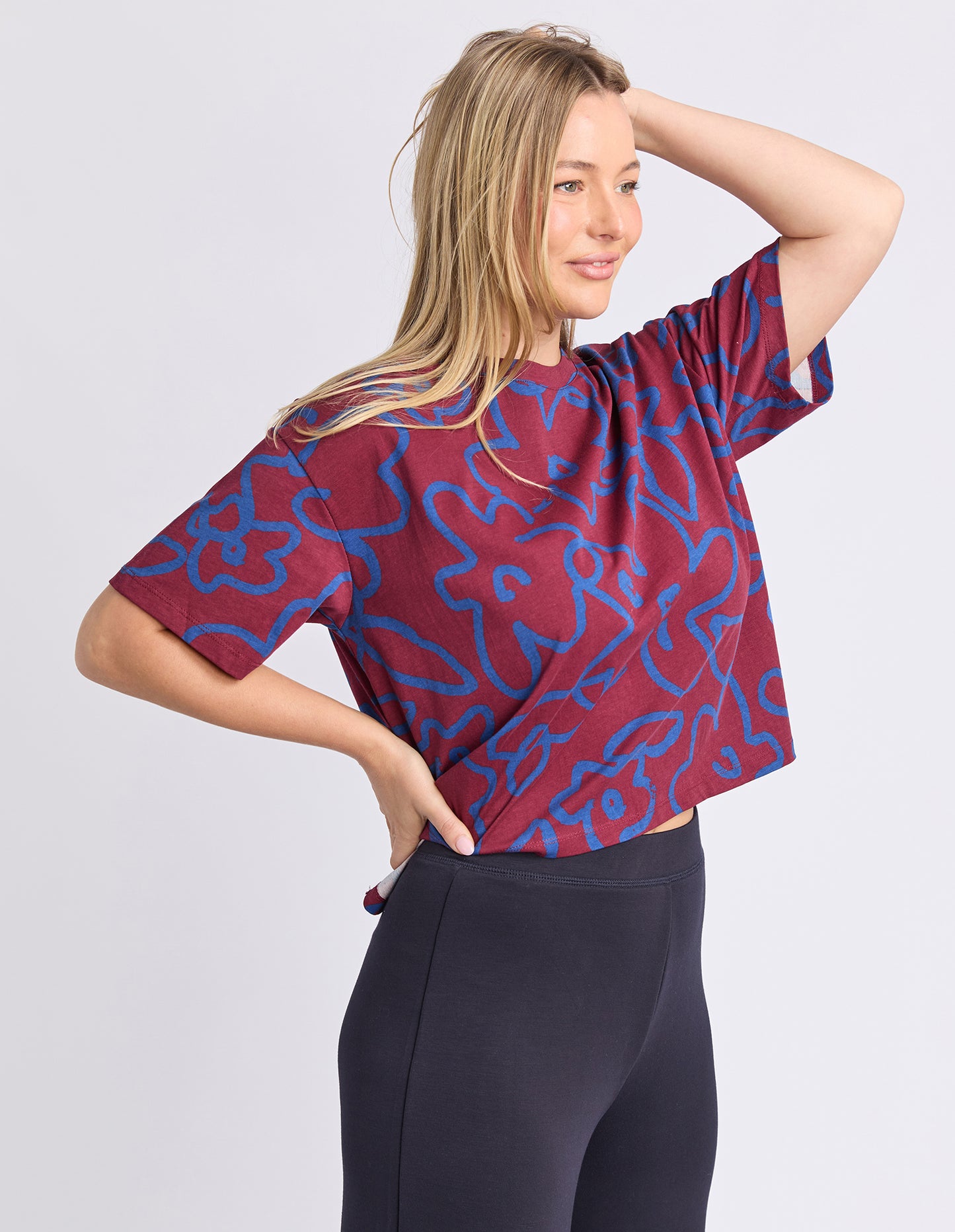 Elm Freedom Floral Tee - Plum