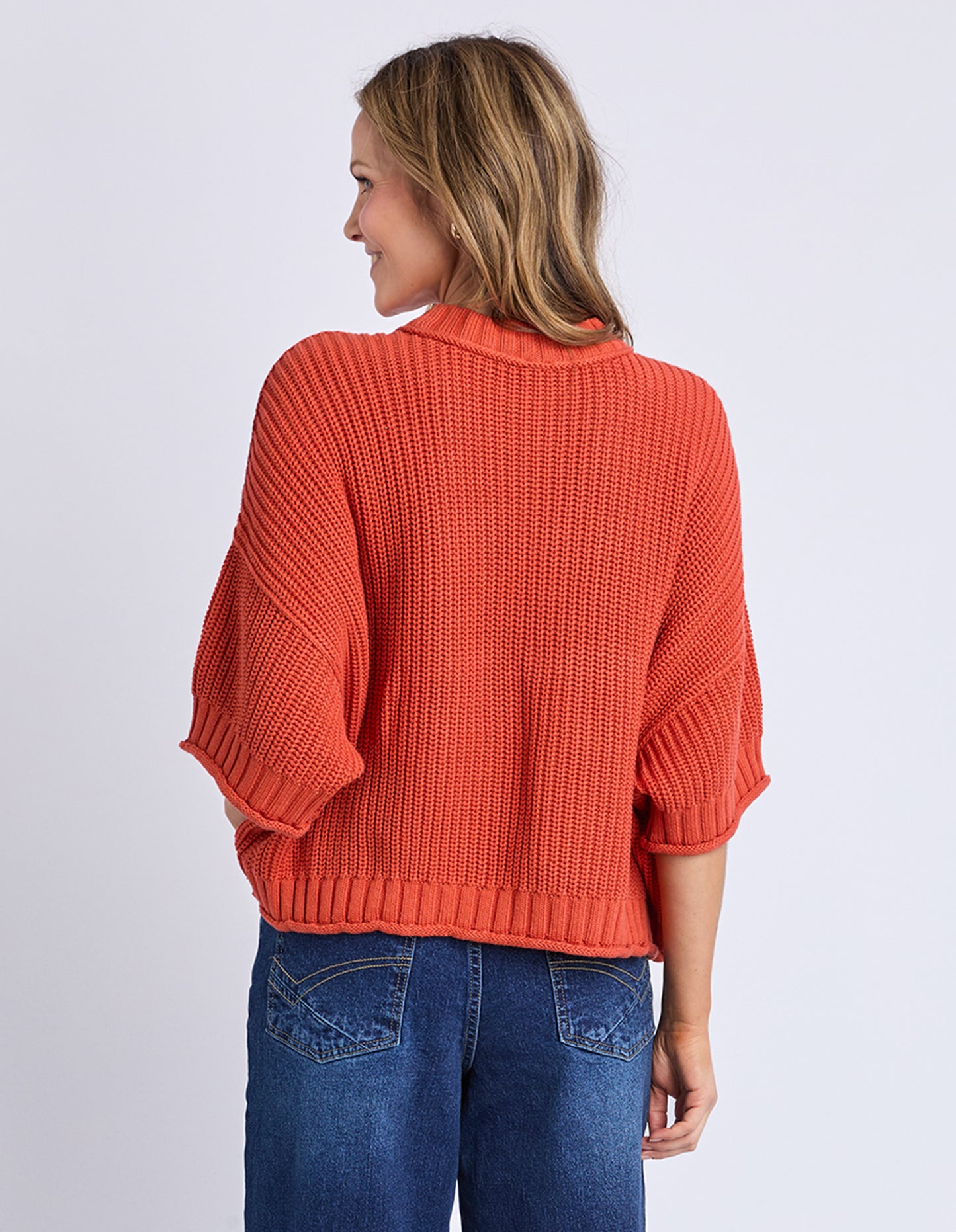 Luela Short Sleeve Knit - Orange