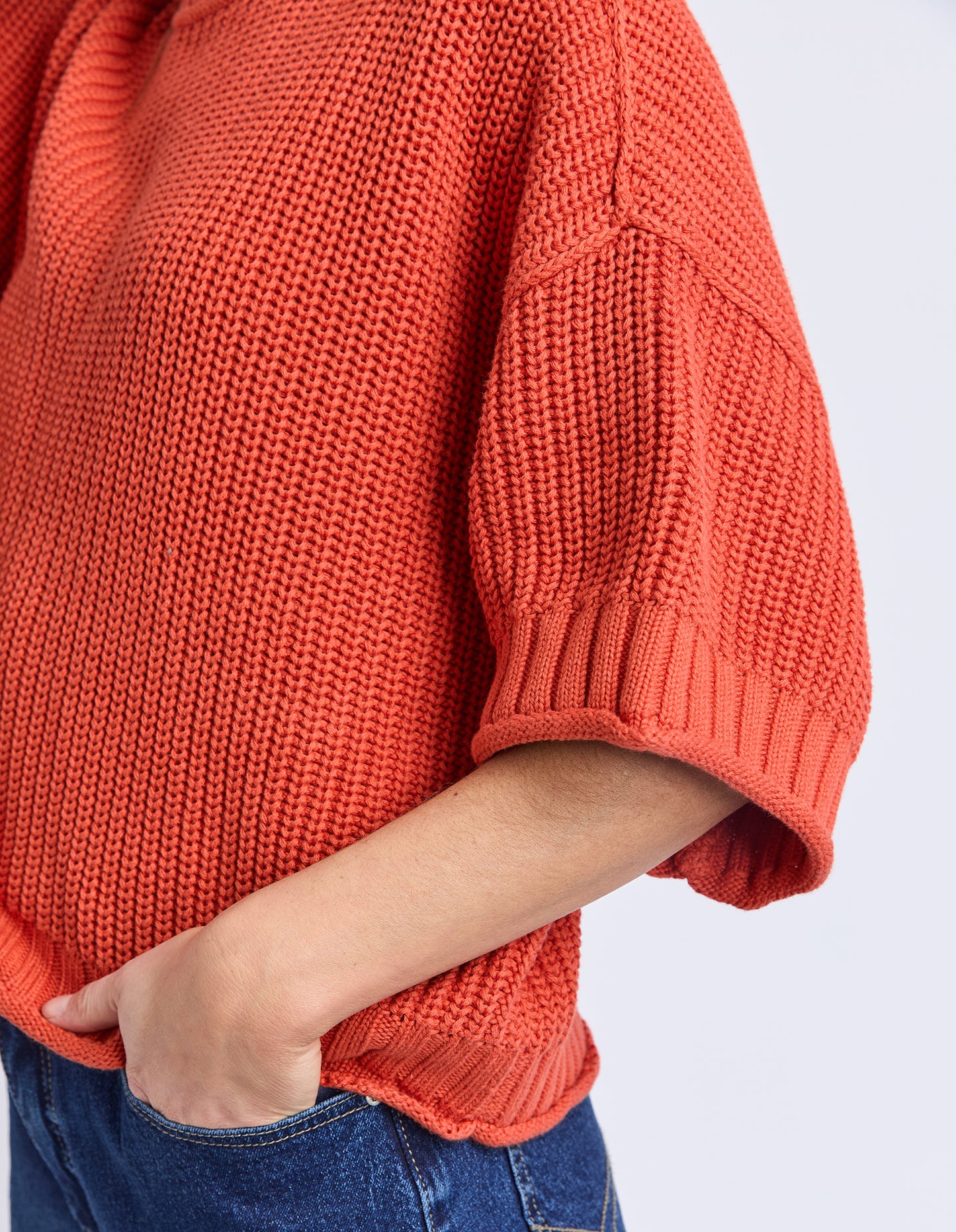 Luela Short Sleeve Knit - Orange